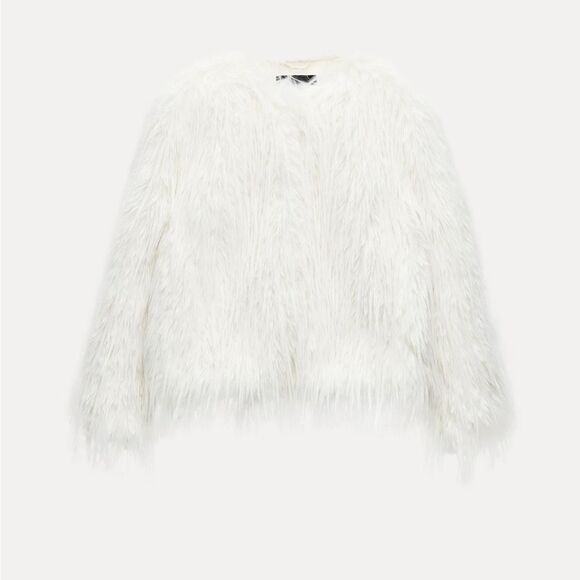 ZARA FAUX FUR JACKET - Small - Picture 8 of 8